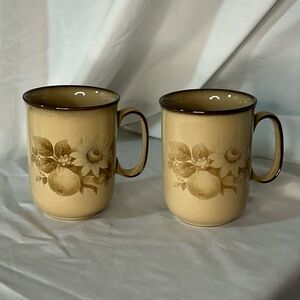 Denny memories vintage Fine Stoneware set of 2 floral pattern coffee and tea cup